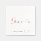 ミニマルバラの未来のミセスへの応援 スタンダードカクテルナプキン (正面)