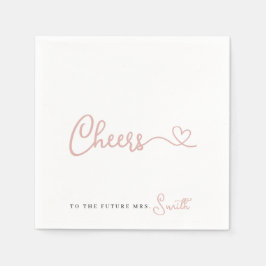 ミニマルバラの未来のミセスへの応援 スタンダードカクテルナプキン