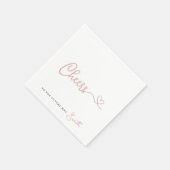 ミニマルバラの未来のミセスへの応援 スタンダードカクテルナプキン (角)