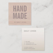 ミニマルバラエレガント金ゴールドきらめく手作り スクエア名刺 (正面/裏面)