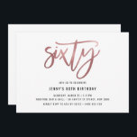 ミニマルバラゴールドフォイル60誕生日招待状 招待状<br><div class="desc">このミニマル60th誕生日パーティーの招待は、目を引くバラ金ゴールドフォイル'60の文字を特徴とする。なお、バラ金ゴールド箔は箔ではなく質感のみである。レイアウト、フォント、文字サイズの変更など、このデザインの高度なカスタマイズを行うには、上クリックの「」ボタカスタマイズンを使用してください。何か連絡質問があれば私に頼む！</div>