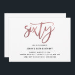 ミニマルバラゴールドフォイル60誕生日招待状 招待状<br><div class="desc">このミニマル60th誕生日パーティーの招待は、目を引くバラ金ゴールドフォイル'60の文字を特徴とする。なお、バラ金ゴールド箔は箔ではなく質感のみである。レイアウト、フォント、文字サイズの変更など、このデザインの高度なカスタマイズを行うには、上クリックの「」ボタカスタマイズンを使用してください。何か連絡質問があれば私に頼む！</div>