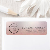 ミニマルバラシンプル金ゴールドプレーンあなたのロゴ ラベル (インサイチュ)