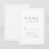 ミニマルバラシンプル金ゴールドRSVPカード 出欠カード (正面/裏面)