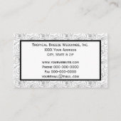 ミニマルバラパターン白黒 名刺 (裏面)