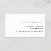 ミニマルバラフェイク金ゴールドはさみ美容師 名刺 (裏面)