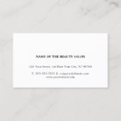 ミニマルバラフェイク金ゴールドはさみ美容師 名刺 (裏面)