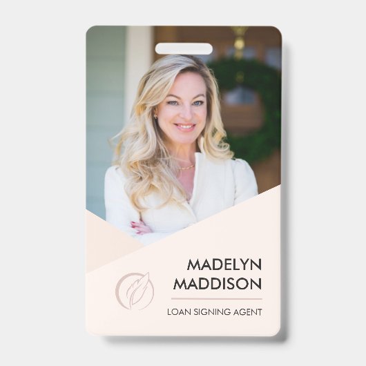 ミニマルバラフォト公証人署名エージェントバッジ バッジ (表面)