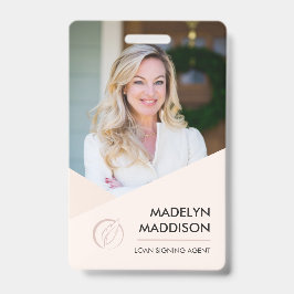 ミニマルバラフォト公証人署名エージェントバッジ バッジ