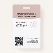 ミニマルバラフォト公証人署名エージェントバッジ バッジ (裏面)