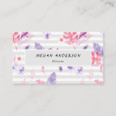 ミニマルバラホワイトフィットネスアポイントメントカード 予約カード (正面)