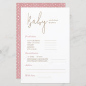 ミニマルバラ予測とアドバイスベビーシャワー (正面/裏面)