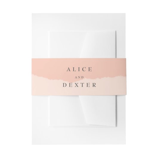 ミニマルバラ結婚赤面 招待状ベリーバンド (正面例)