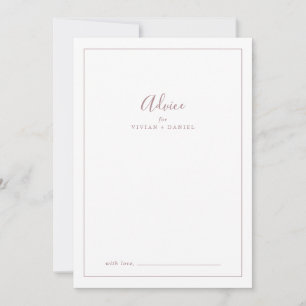 ミニマルバラ結婚金ゴールドのアドバイスカード アドバイスカード
