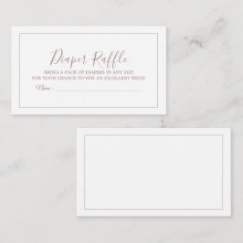 ミニマルバラ金ゴールドおむつラッフルカード エンクロージャーカード