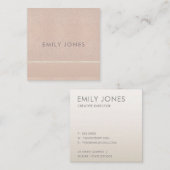 ミニマルバラ金ゴールドきらめく スクエア名刺 (正面/裏面)