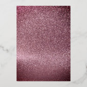 ミニマルバラ金ゴールドとブラック結婚ズ 箔招待状 (裏面)