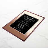 ミニマルバラ金ゴールドとブラック結婚ズ 箔招待状 (回転した状態)