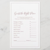 ミニマルバラ金ゴールドは正しい価格ゲームを推測 (正面)