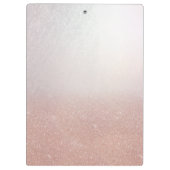 ミニマルバラ金ゴールドグラデーショングリッターシンプルポケット クリップボード (裏面)