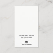 ミニマルバラ金ゴールドグリッターイヤリングディスプレイ 名刺 (裏面)