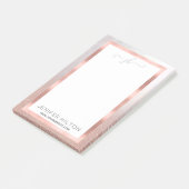 ミニマルバラ金ゴールドグリッターグラデーションモノグラムのポスト – ポストイット (アングル)