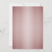 ミニマルバラ金ゴールドグリッタードリップ誕生日 招待状 (裏面)