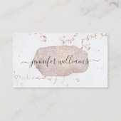 ミニマルバラ金ゴールドグリッターメイクアップアーティストモダン 名刺 (正面)