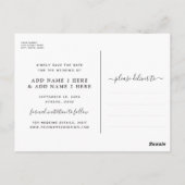 ミニマルバラ金ゴールドスクリプトPhoto日付の保存 ポストカード (裏面)