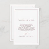 ミニマルバラ金ゴールドタイポグラフィウィッシングウェルカード エンクロージャーカード (正面/裏面)