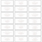 ミニマルバラ金ゴールドタイポグラフィゲスト住所 シール (正面)