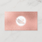 ミニマルバラ金ゴールドネイリストマニキュリスト 名刺 (裏面)