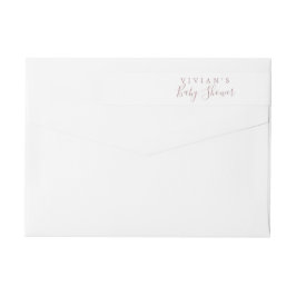 ミニマルバラ金ゴールドベビーシャワーラップラのまわりにベル ラップアラウンドラベル