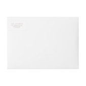 ミニマルバラ金ゴールドベビーシャワーラップラのまわりにベル ラップアラウンドラベル (正面)