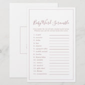 ミニマルバラ金ゴールドベビーワードスクランブルゲーム (正面/裏面)