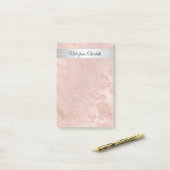 ミニマルバラ金ゴールドマーブルシルバーストライプ ポストイット (デスク上)