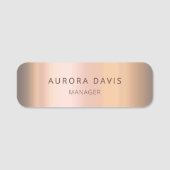 ミニマルバラ金ゴールドモダン事業 名札 (正面)