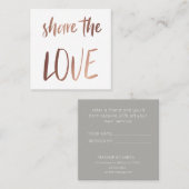 ミニマルバラ金ゴールド共有ザラブ | ロイヤリティカード スクエア名刺 (正面/裏面)