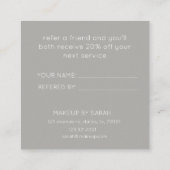 ミニマルバラ金ゴールド共有ザラブ | ロイヤリティカード スクエア名刺 (裏面)