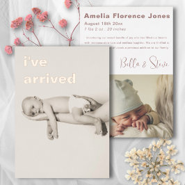 ミニマルバラ金ゴールド写真ベビー発表 箔招待状