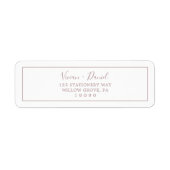 ミニマルバラ金ゴールド差出人住所ラベル ラベル (正面)