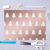 ミニマルバラ金ゴールド幾何学的クリスマスツリー 薄葉紙 (クラフト)