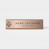 ミニマルバラ金ゴールド弁護士デスク名プレート デスクネームプレート (正面)