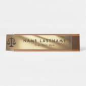 ミニマルバラ金ゴールド弁護士デスク名プレート デスクネームプレート (正面)