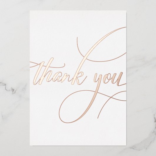 ミニマルバラ金ゴールド書道ありがとう結婚さん 箔シーズンカード (正面)