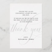 ミニマルバラ金ゴールド書道ありがとう結婚さん 箔シーズンカード (裏面)