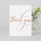 ミニマルバラ金ゴールド書道ありがとう結婚さん 箔シーズンカード (立ち正面)