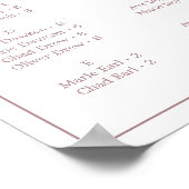 ミニマルバラ金ゴールド横向き座席表 ポスター (角)