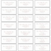 ミニマルバラ金ゴールド結婚ズゲスト住所 シール (正面)