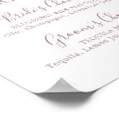 ミニマルバラ金ゴールド署名ドリンクの看板 ポスター (角)